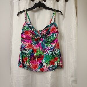 Catalina Pink Camisole Bustier Swim Top